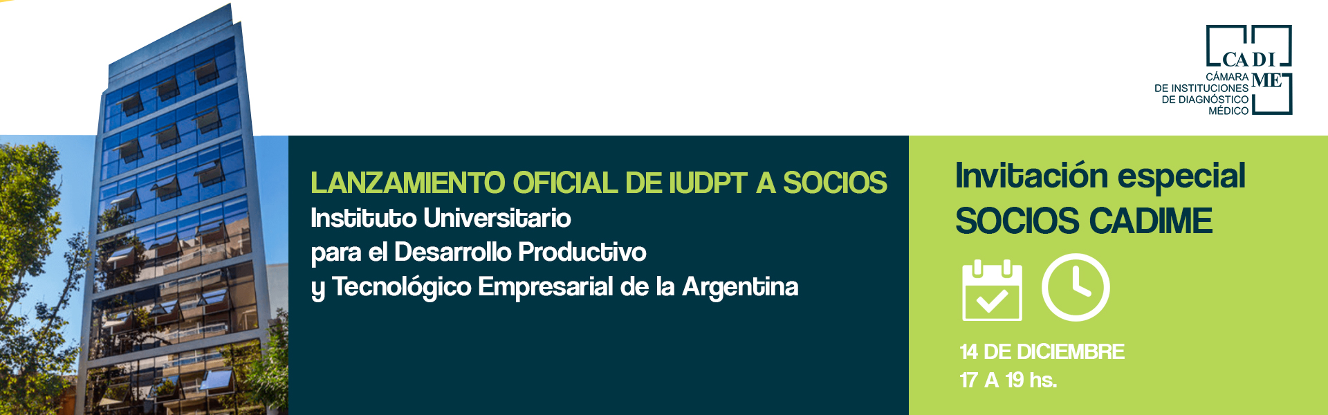 Lanzamiento oficial del Instituto Universitario IUDPT a socios Cadime.